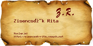 Zisencsák Rita névjegykártya
